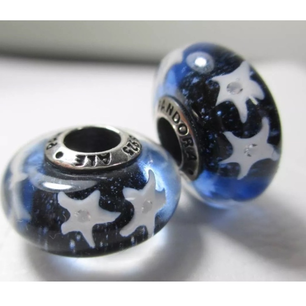 COPY - Preowned Pandora Galaxy Night Skies Murano Glass Bead.